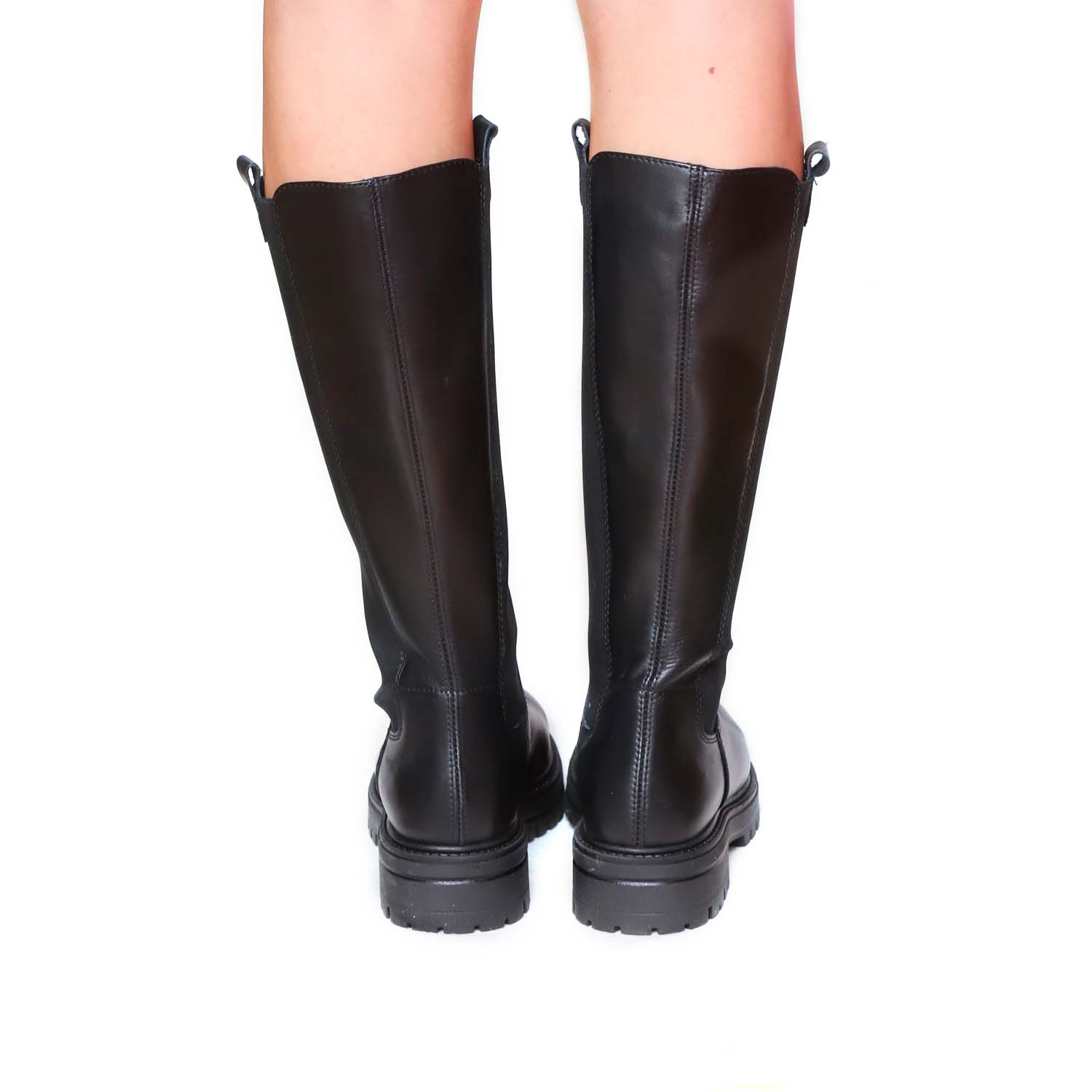 Club Style Stivale Elastico Pelle Nero
